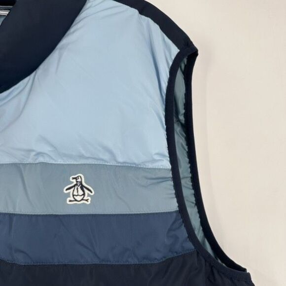 Penguin NWT Men’s Greyson Yukon Ultralight Puffer Vest Mens XL Blue Stripe Retro - Picture 3 of 9